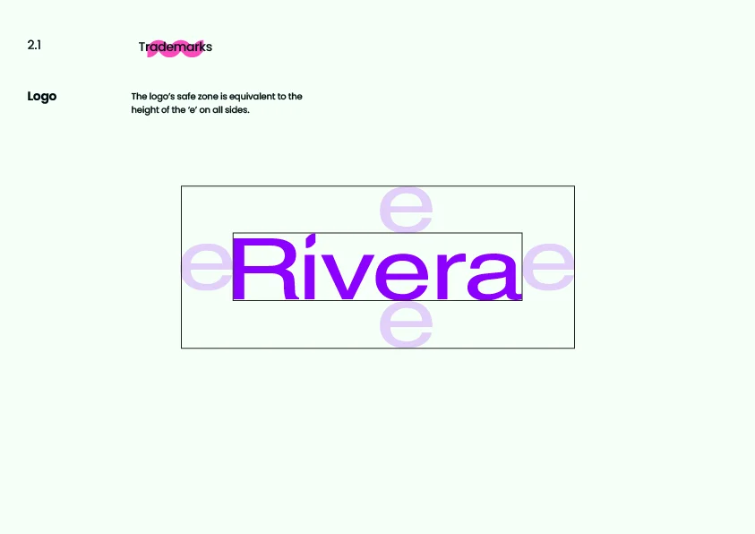 Rivera brand guidelines slide 13