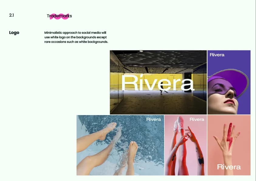 Rivera brand guidelines slide 15