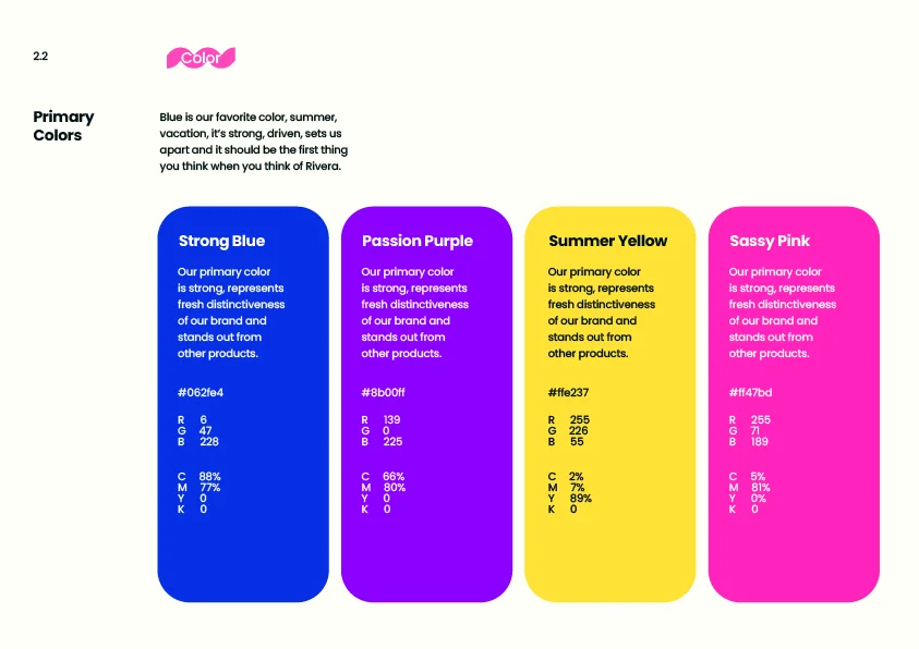 Rivera brand guidelines slide 22