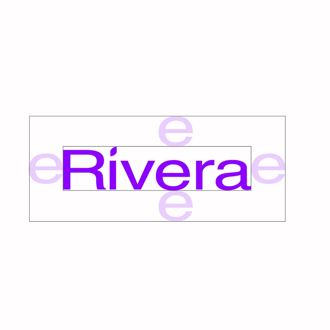 Rivera typography exploration with letter spacing study