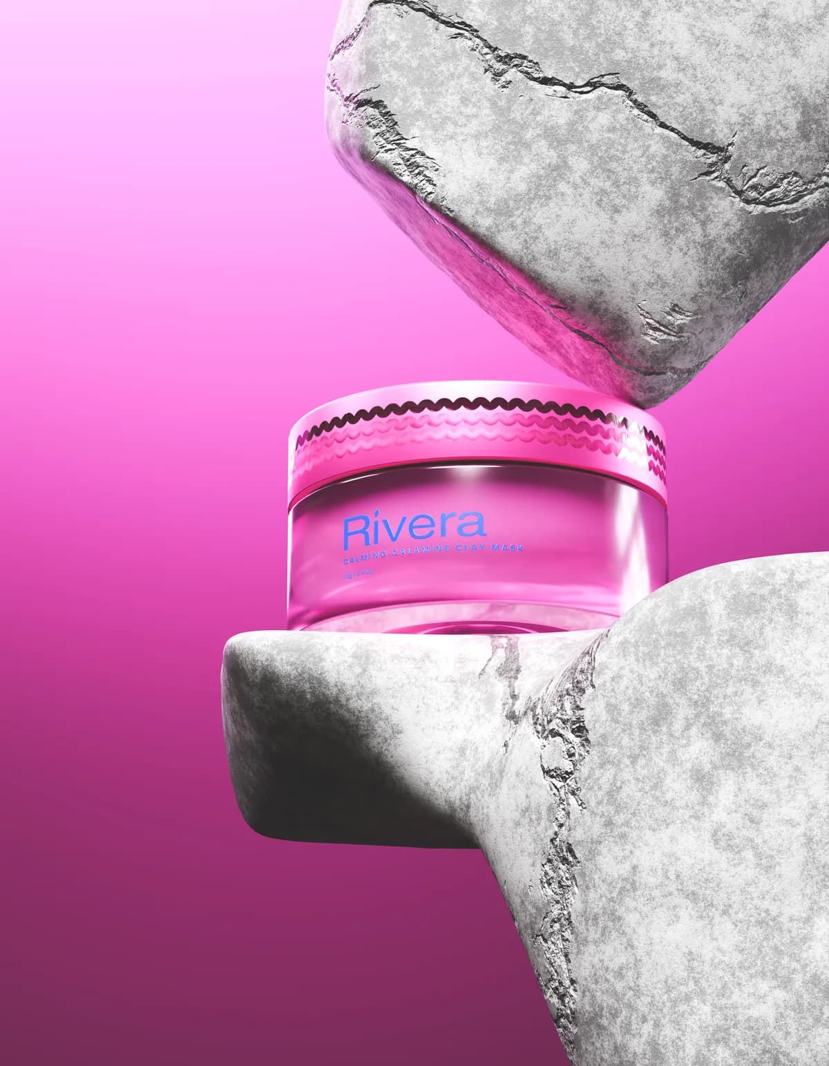 Rivera Pink clay mask editorial shot