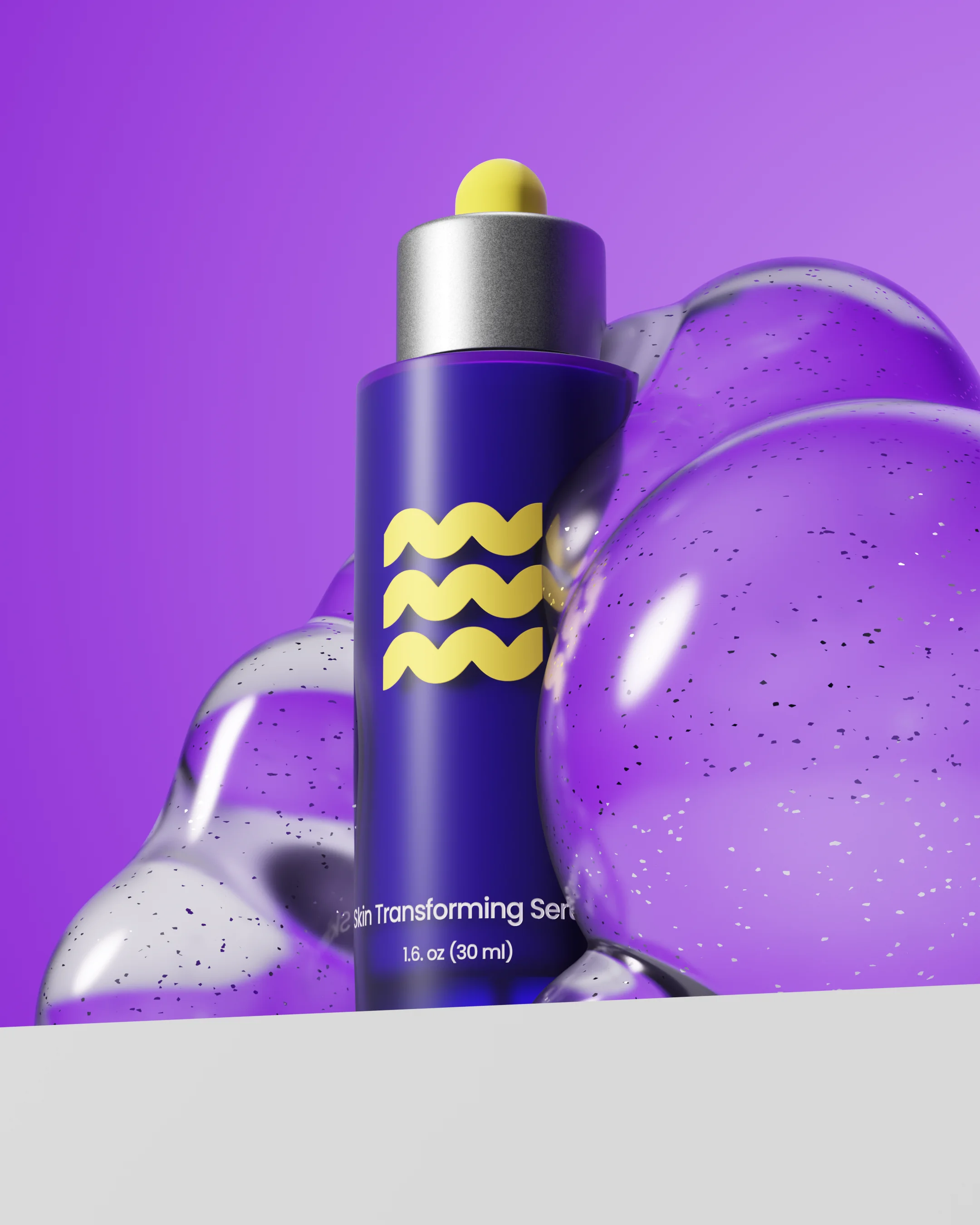 Rivera Purple skin serum with bubbles