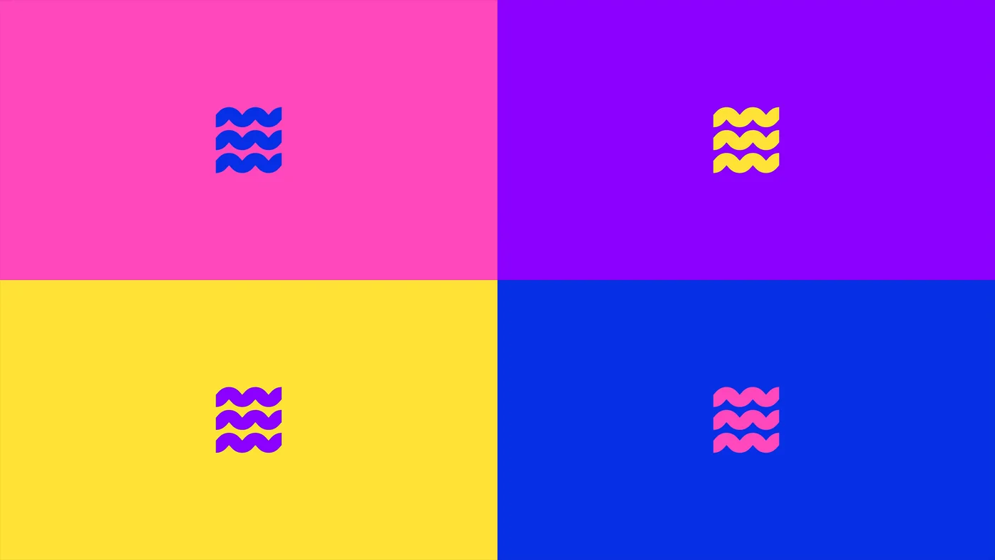 Rivera wave iconmark across all four collection colours