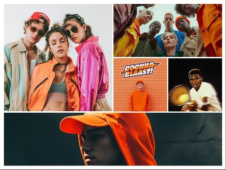 Cochaa Blaast orange audience moodboard for sports and friendship