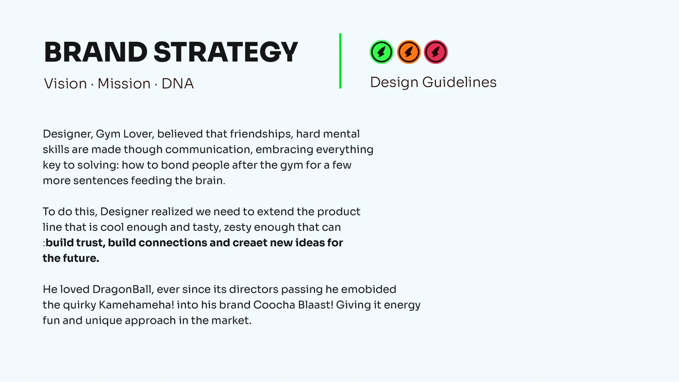 Cochaa Blaast brand book brand story