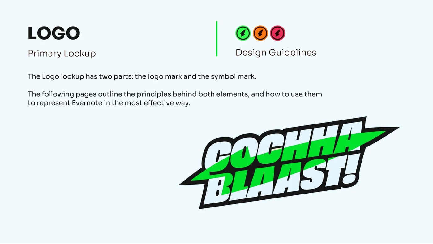Cochaa Blaast brand book primary logo lockup