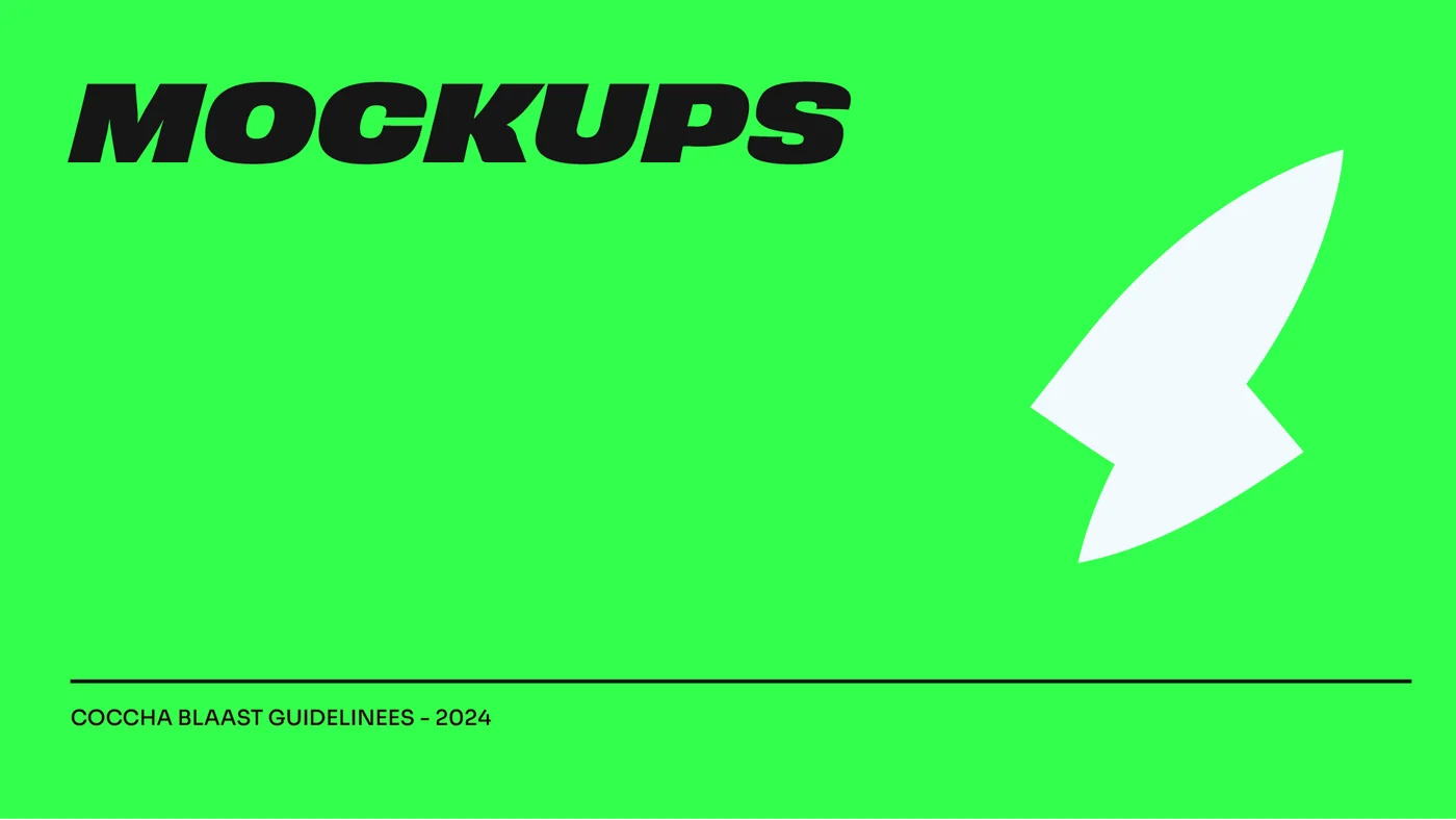 Cochaa Blaast brand book mockups section divider
