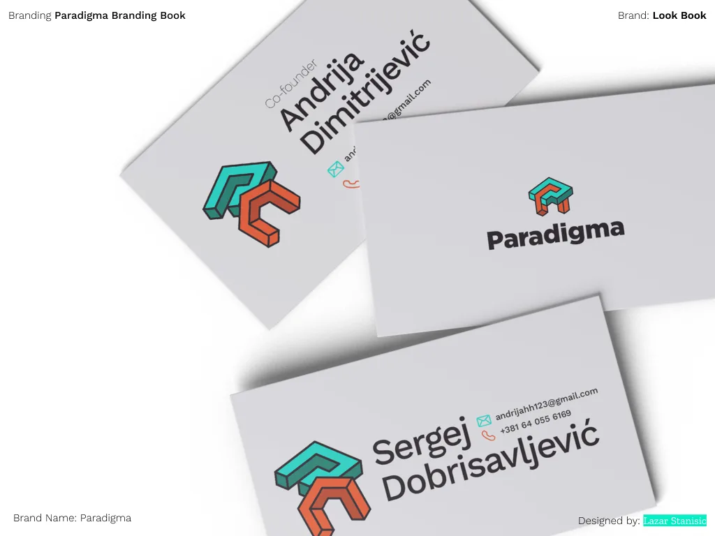 Paradigma business card mockup