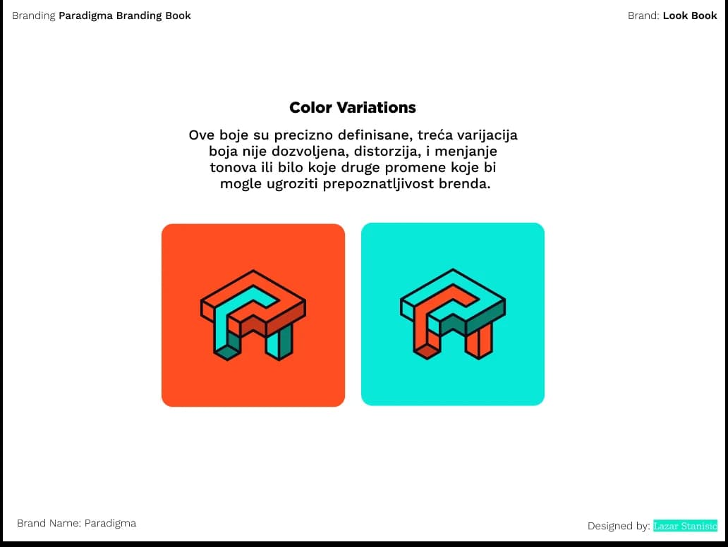 Paradigma logo colour variations