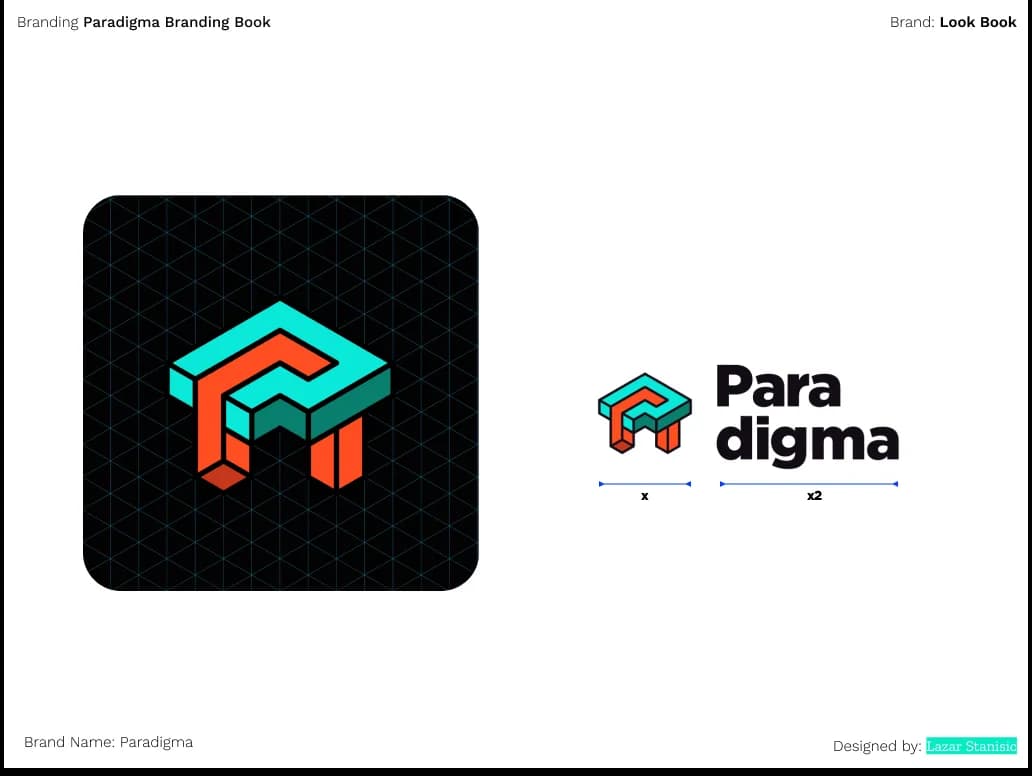 Paradigma logo construction and lockup