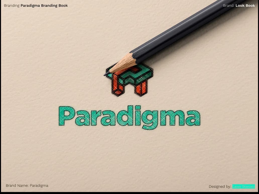 Paradigma logo on pencil mockup