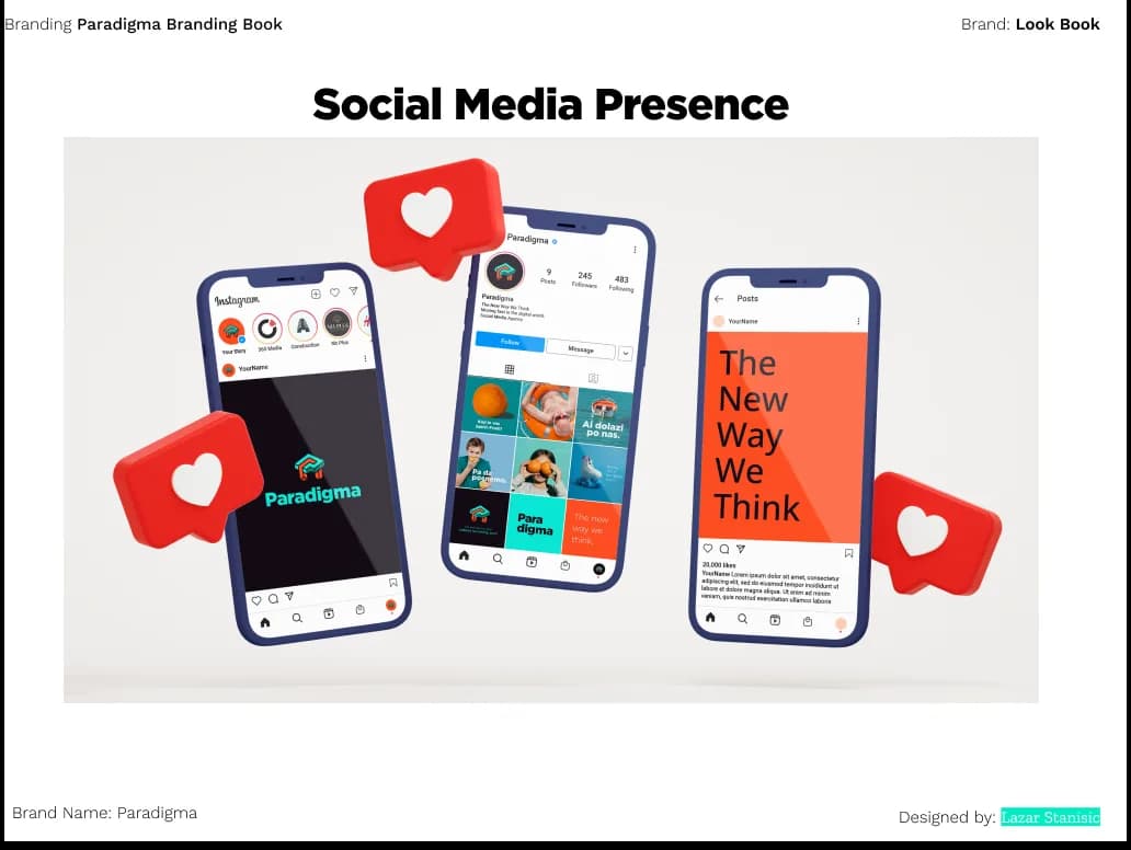 Paradigma social media presence mockup