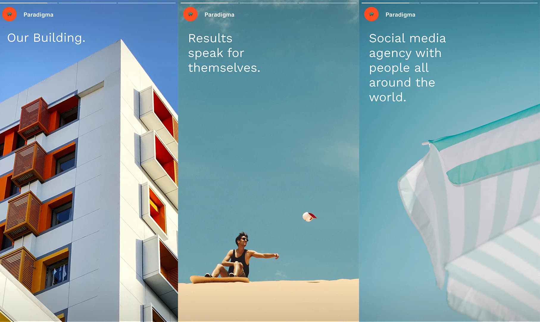 Paradigma social media stories mockup