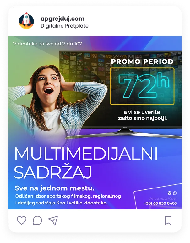 Apgrejduj streaming platform single Instagram post design