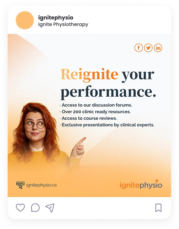 Ignite Physio physiotherapy brand Instagram post design