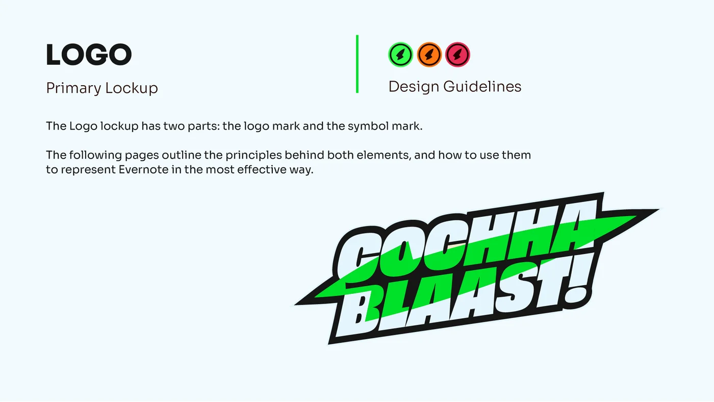 Cochaa Blaast brand book primary logo lockup