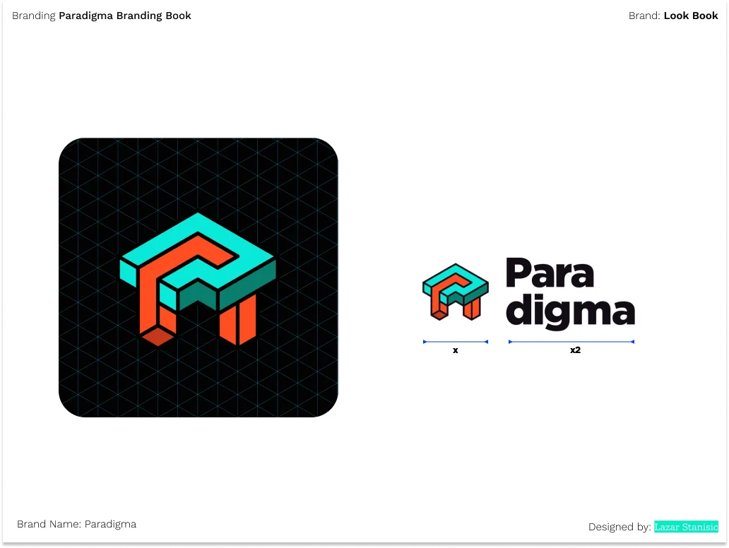 Paradigma logo construction and lockup