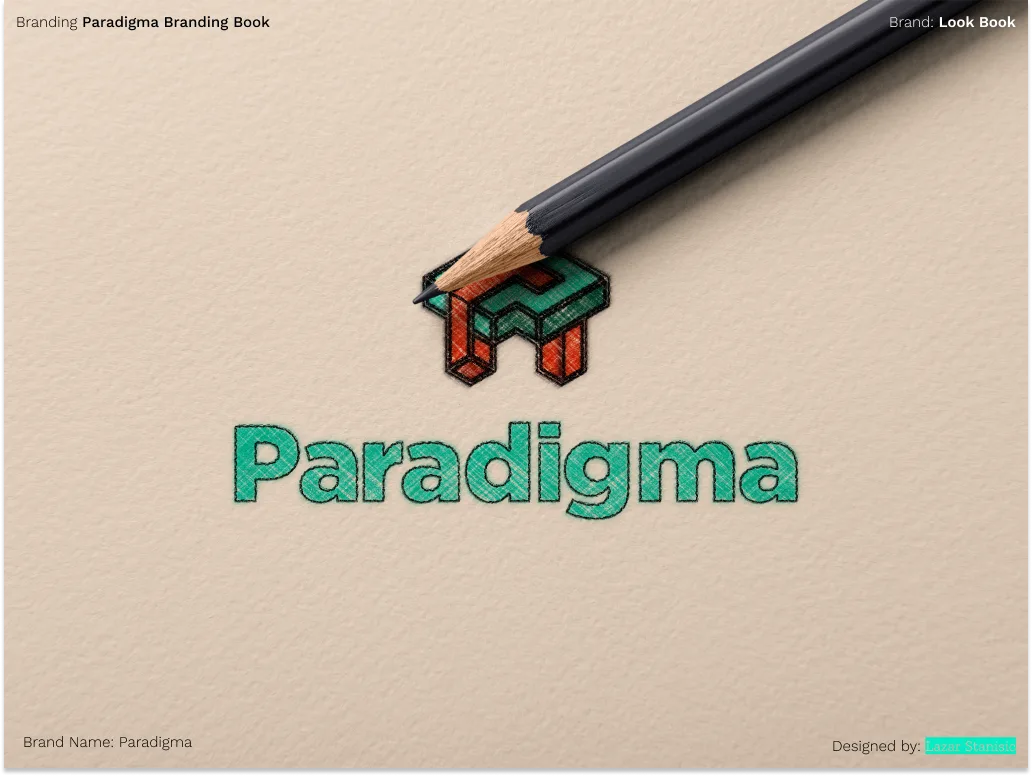 Paradigma logo on pencil mockup