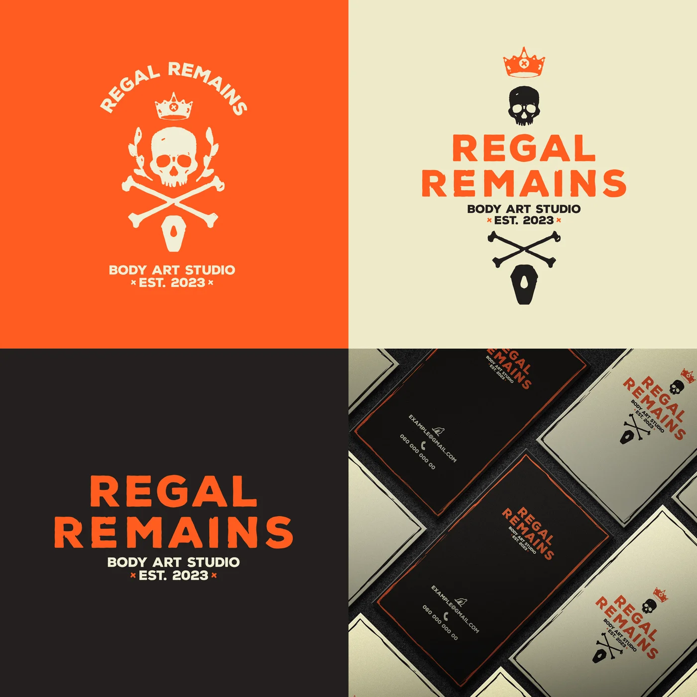 Regal Remains tattoo studio brand identity